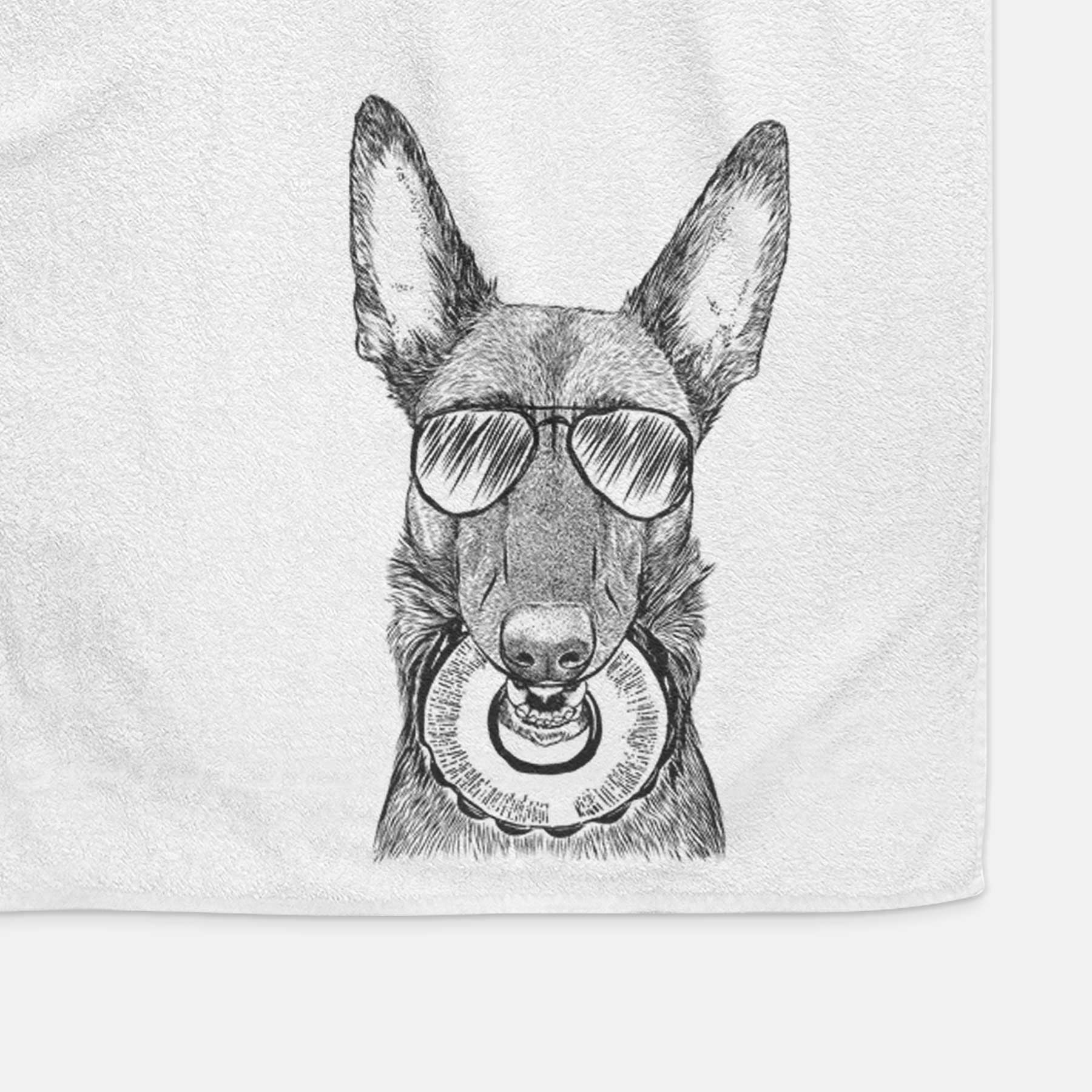 Juno the Belgian Malinois Decorative Hand Towel