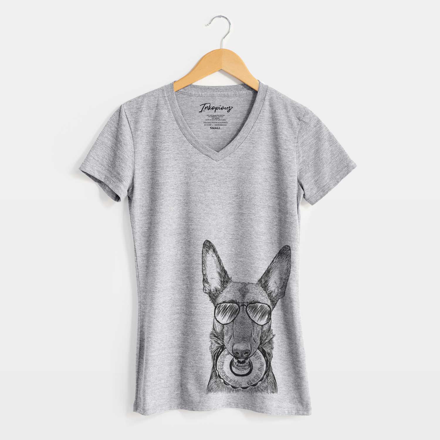 Aviator Juno the Belgian Malinois - Women's V-neck Shirt