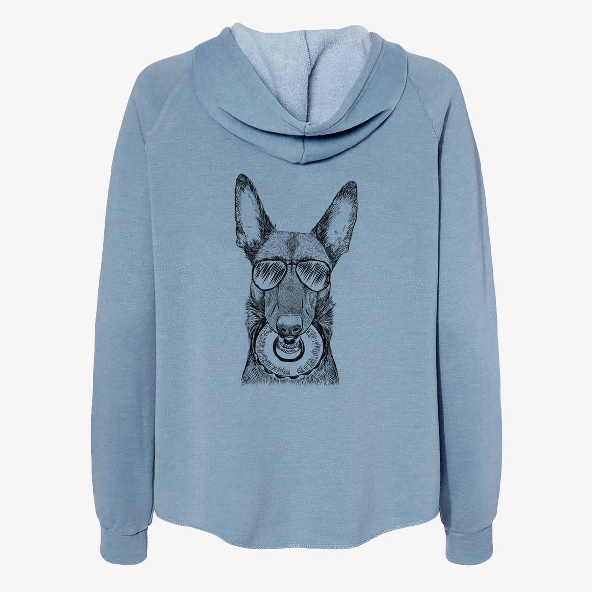 Juno the Belgian Malinois - Women's Cali Wave Zip-Up Sweatshirt