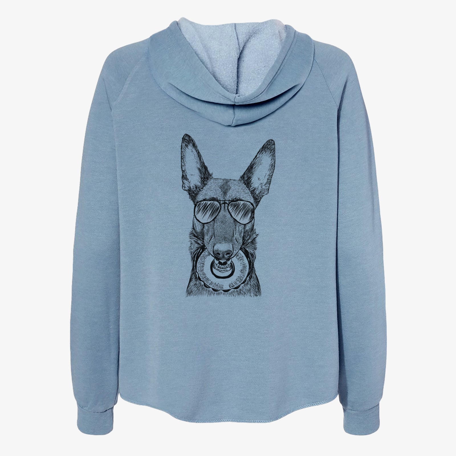 Juno the Belgian Malinois - Women's Cali Wave Zip-Up Sweatshirt