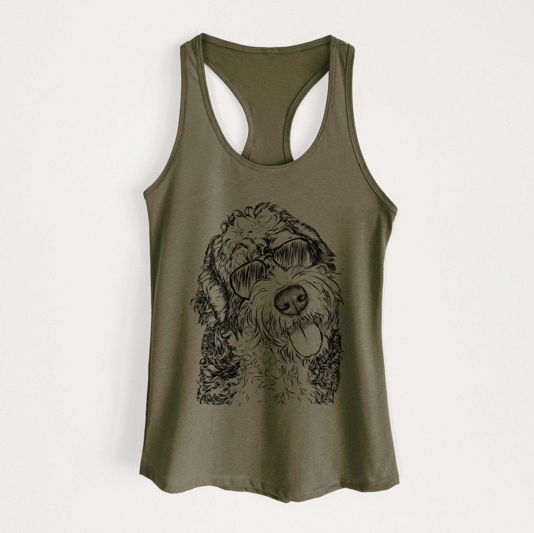 Kaci the Bernedoodle - Women's Racerback Tanktop