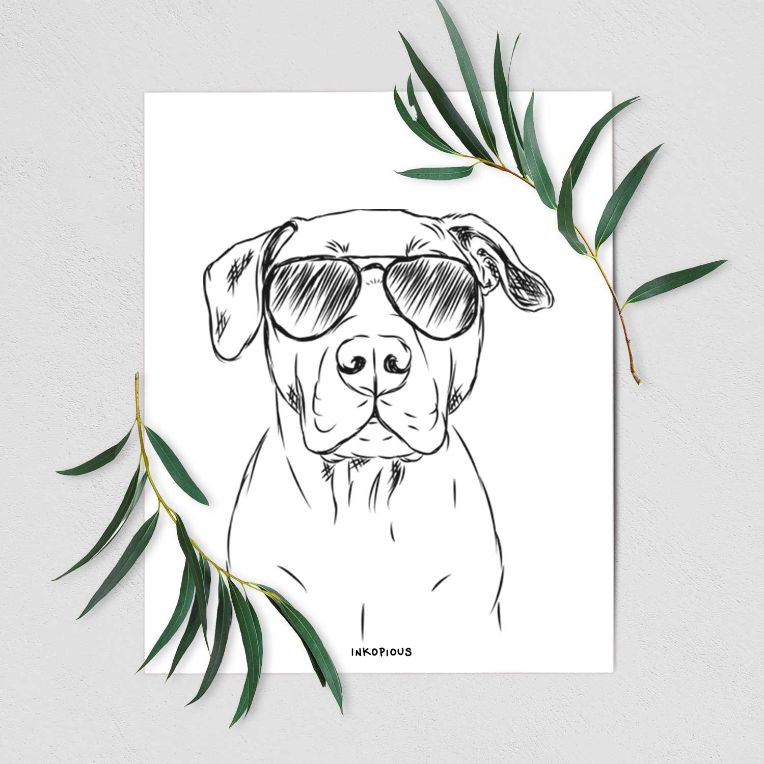 Kadin the Pitbull Art Print