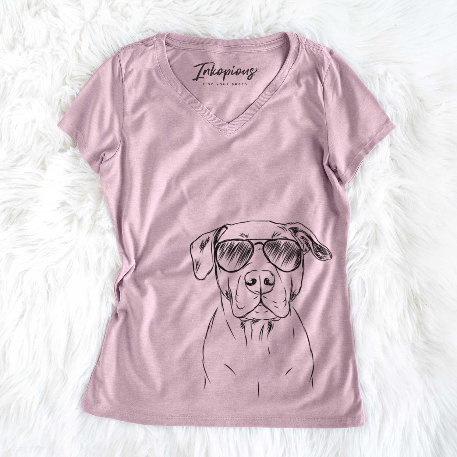 Kadin the Pitbull - Women's V-neck Shirt