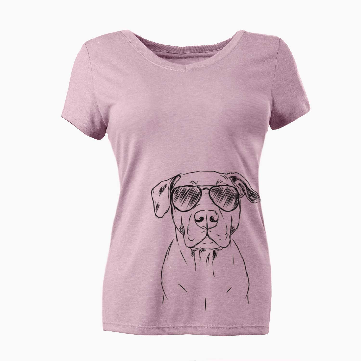Aviator Kadin the Pitbull - Women's V-neck Shirt