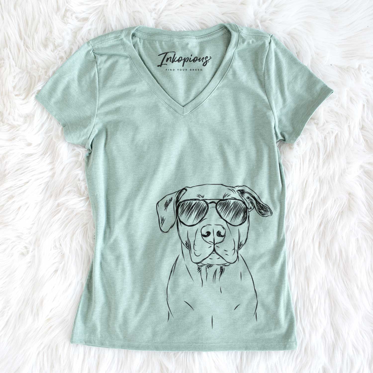 Kadin the Pitbull - Women's V-neck Shirt