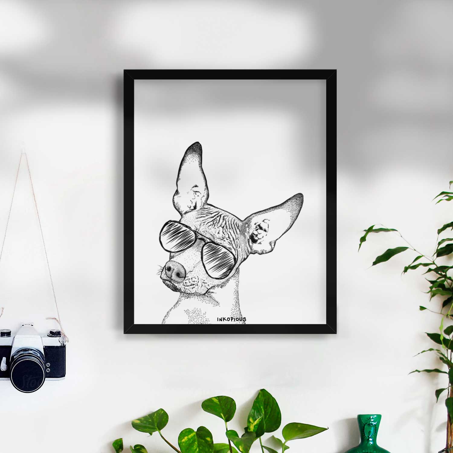 Kahlo the Xoloitzcuintli Art Print