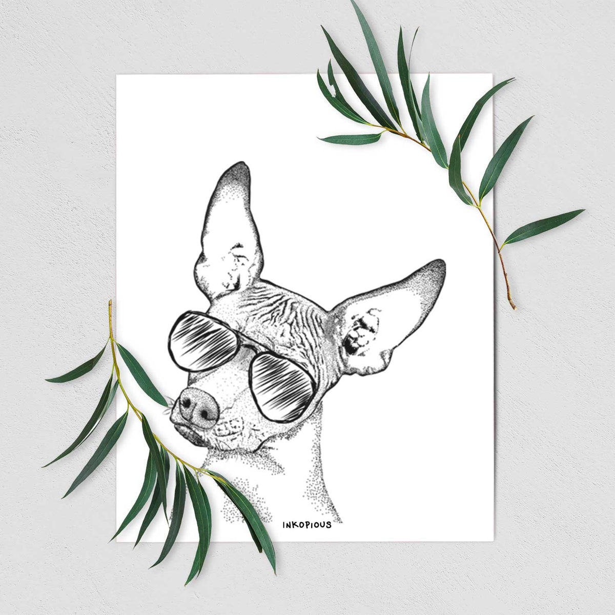 Kahlo the Xoloitzcuintli Art Print
