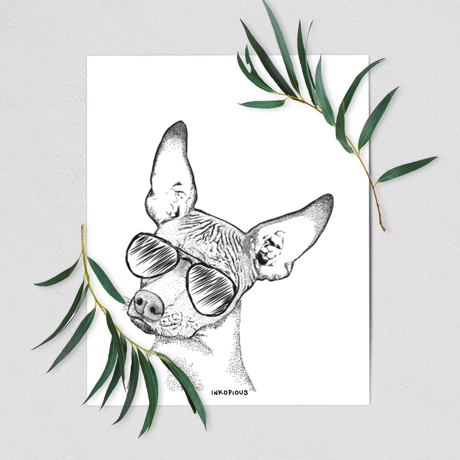 Kahlo the Xoloitzcuintli Art Print