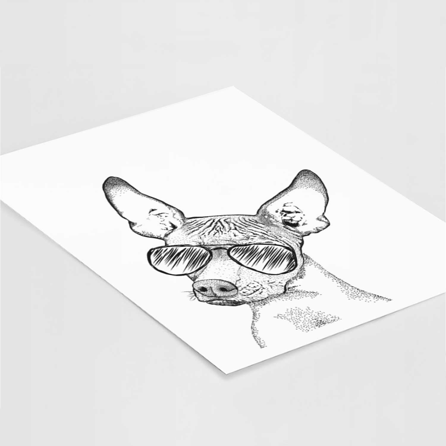 Kahlo the Xoloitzcuintli Art Print