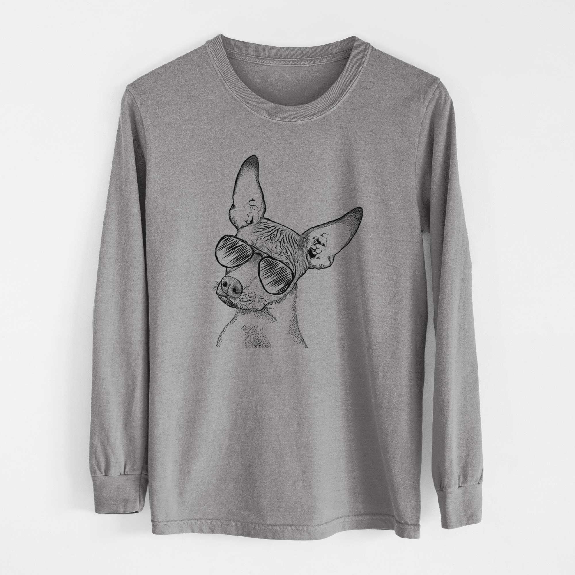 Aviators Kahlo the Xoloitzcuintli - Heavyweight 100% Cotton Long Sleeve