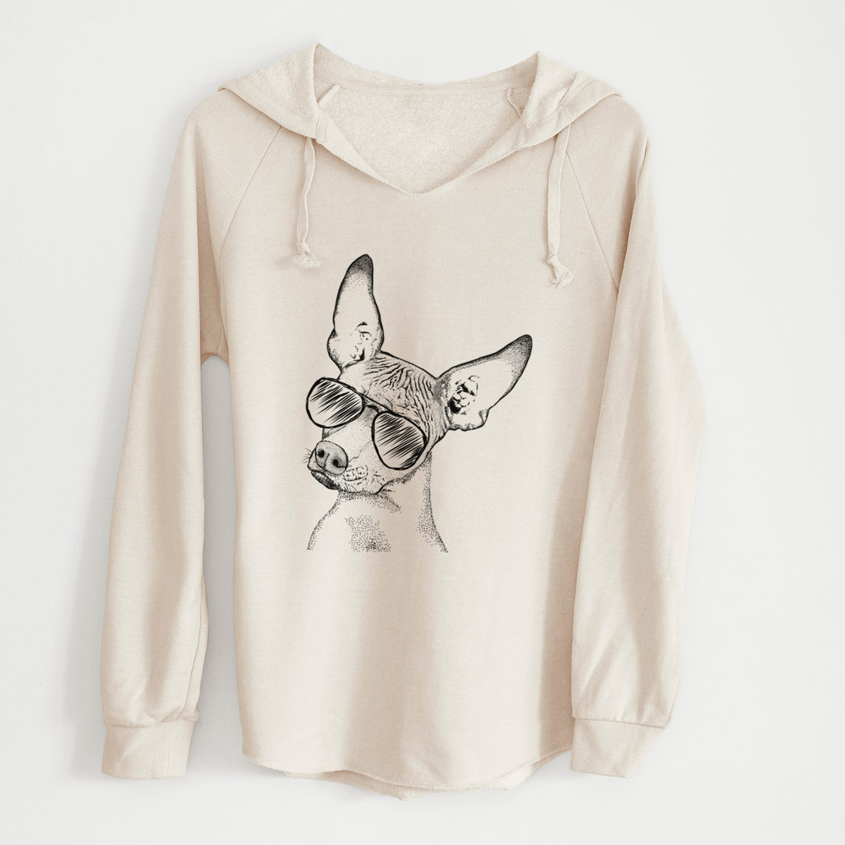 Aviator Kahlo the Xoloitzcuintli - Cali Wave Hooded Sweatshirt