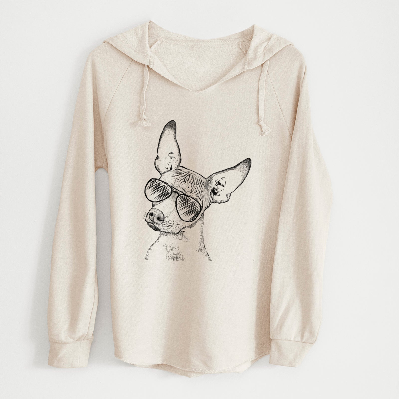 Aviator Kahlo the Xoloitzcuintli - Cali Wave Hooded Sweatshirt