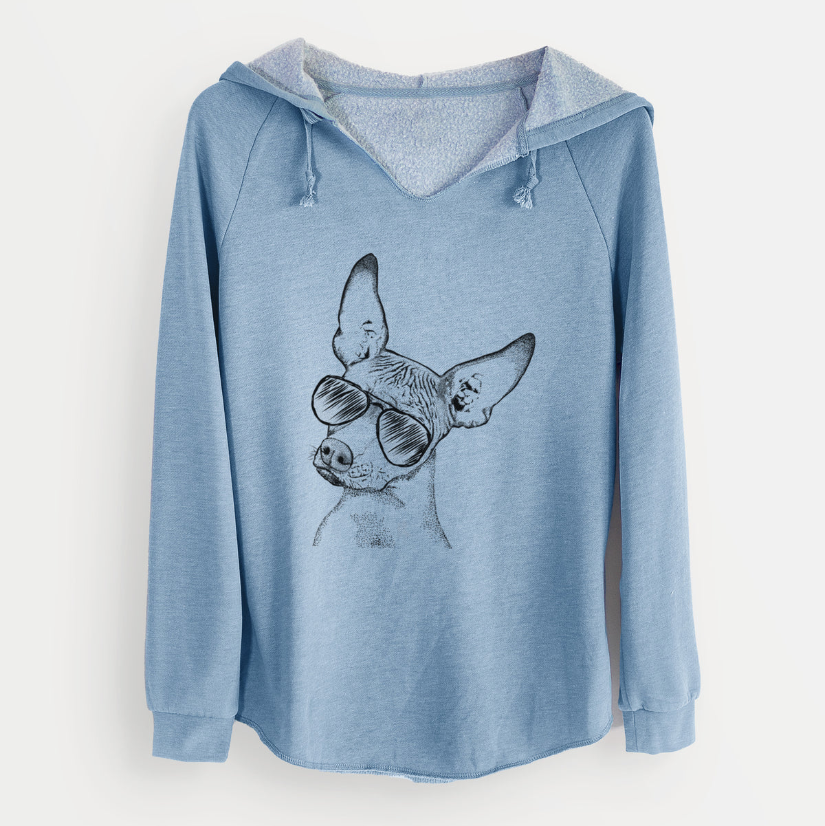 Aviator Kahlo the Xoloitzcuintli - Cali Wave Hooded Sweatshirt