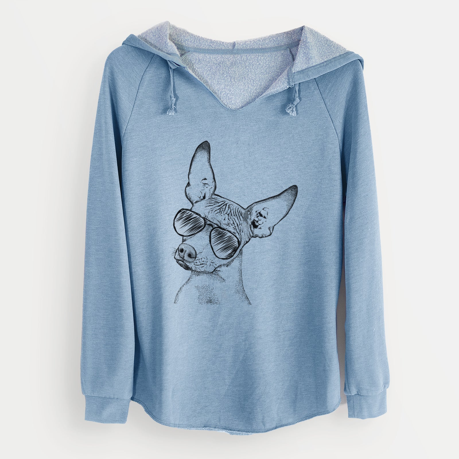 Aviator Kahlo the Xoloitzcuintli - Cali Wave Hooded Sweatshirt