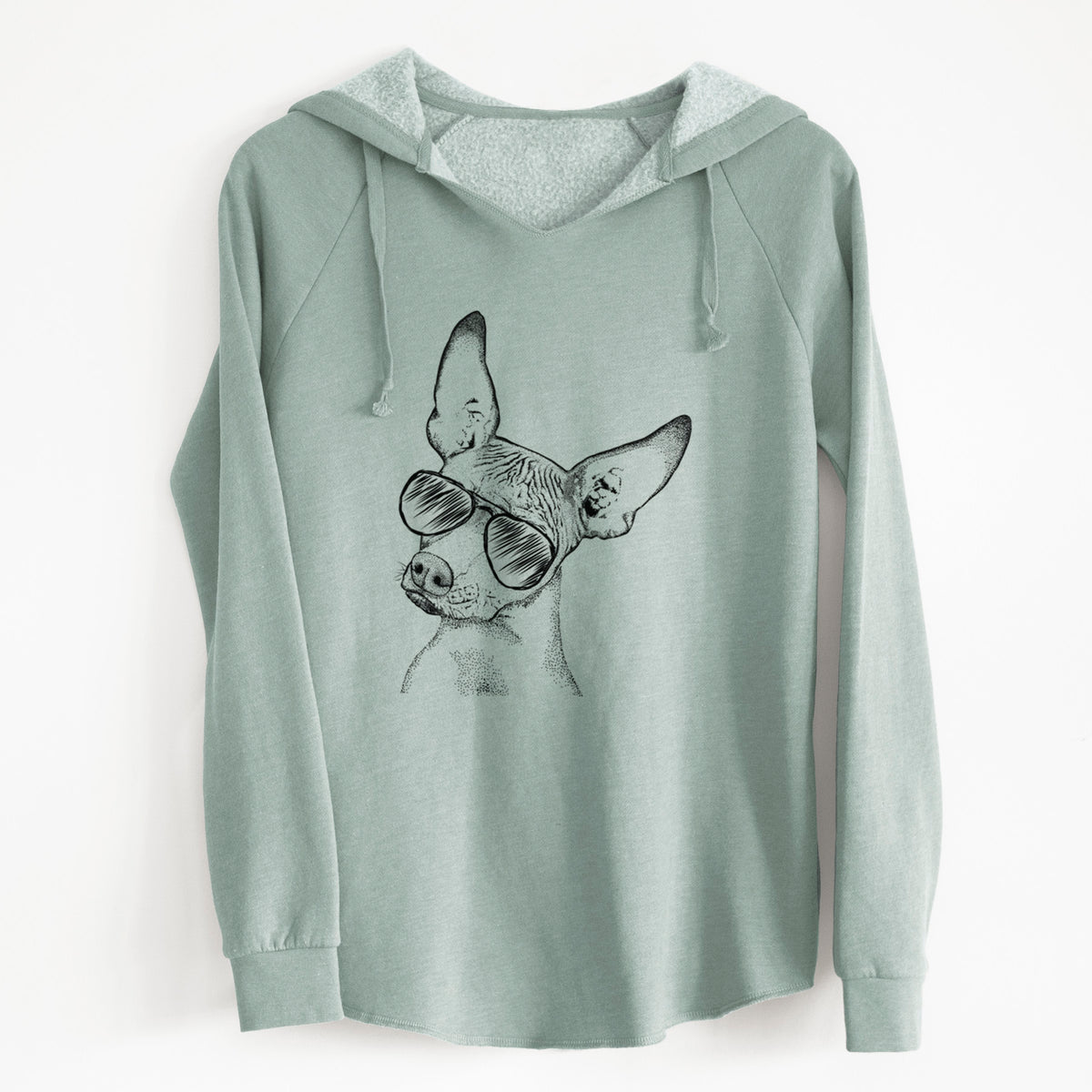 Aviator Kahlo the Xoloitzcuintli - Cali Wave Hooded Sweatshirt