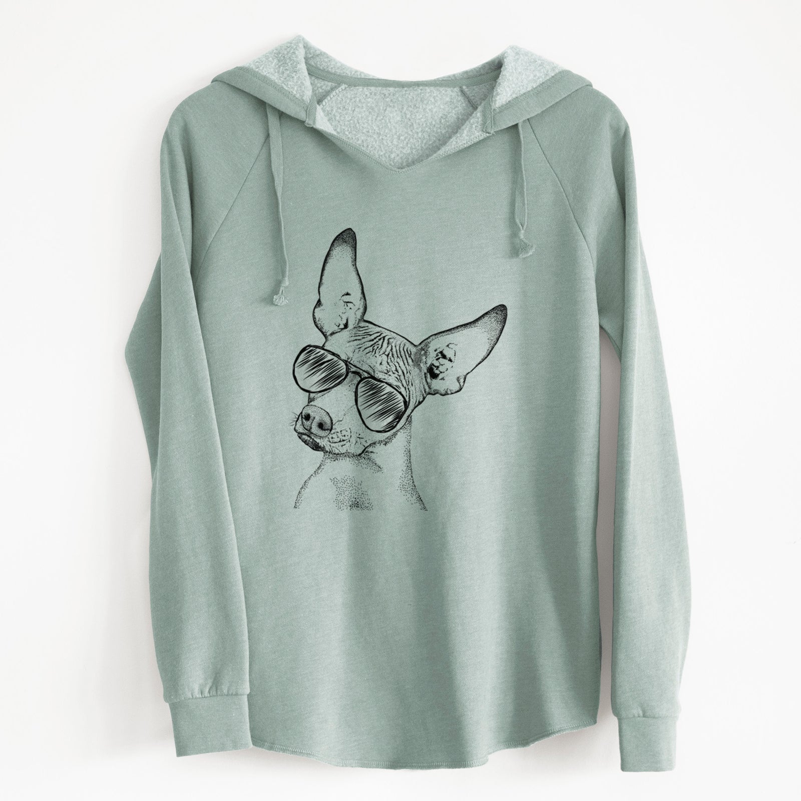 Aviator Kahlo the Xoloitzcuintli - Cali Wave Hooded Sweatshirt