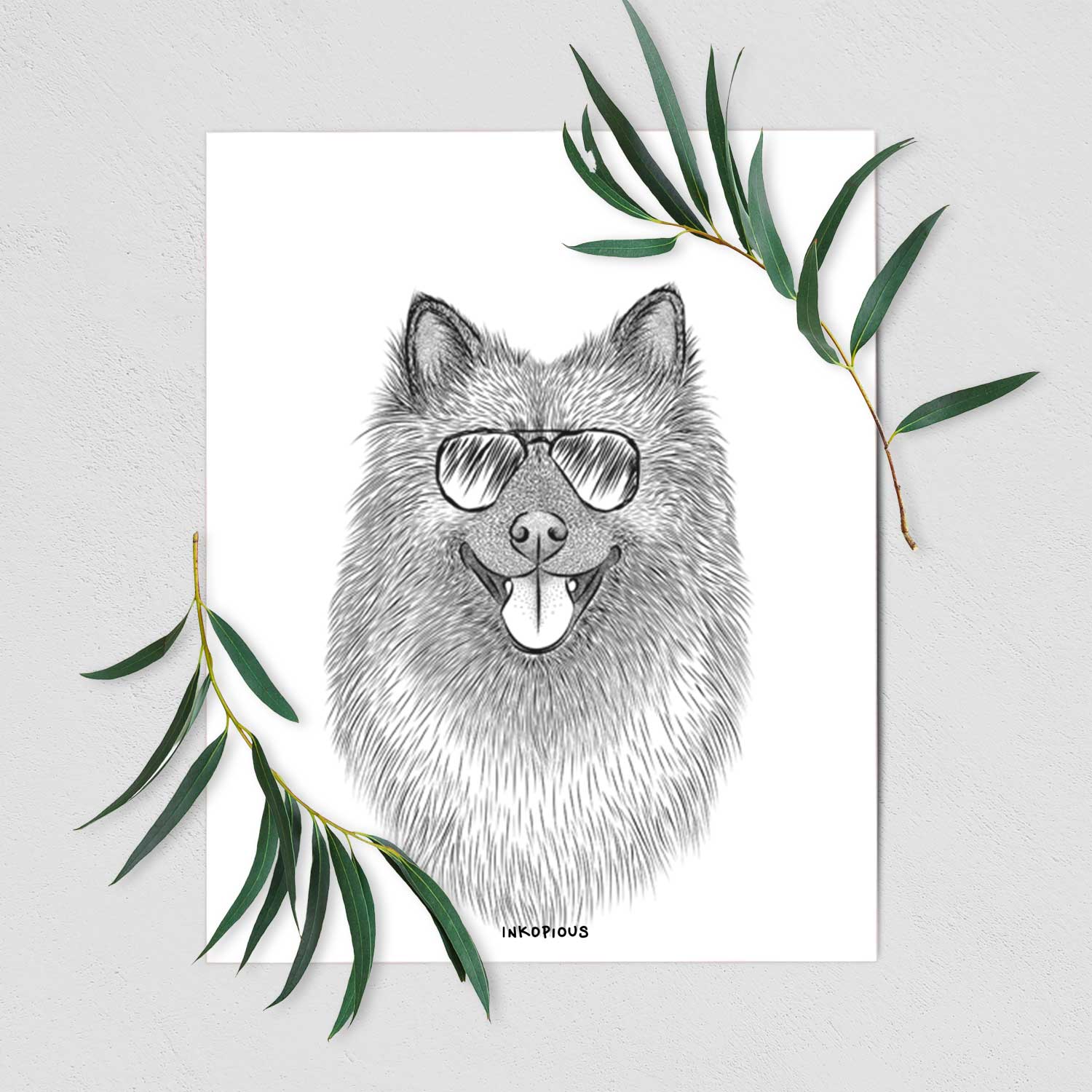 Kai the Keeshond Art Print