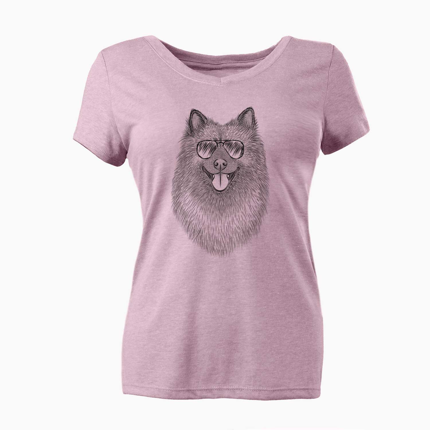 Aviator Kai the Keeshond - Women's V-neck Shirt