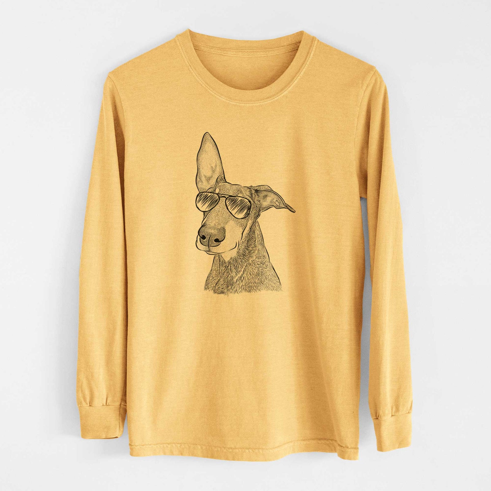 Aviators Kain the Doberman Pinscher - Heavyweight 100% Cotton Long Sleeve