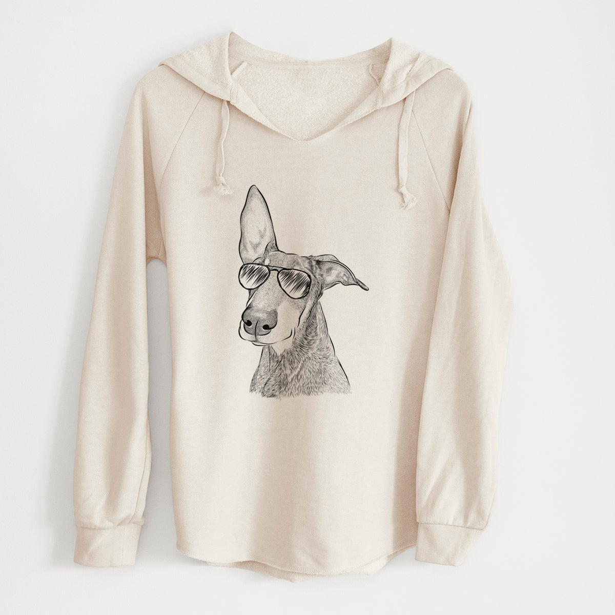Aviator Kain the Doberman Pinscher - Cali Wave Hooded Sweatshirt