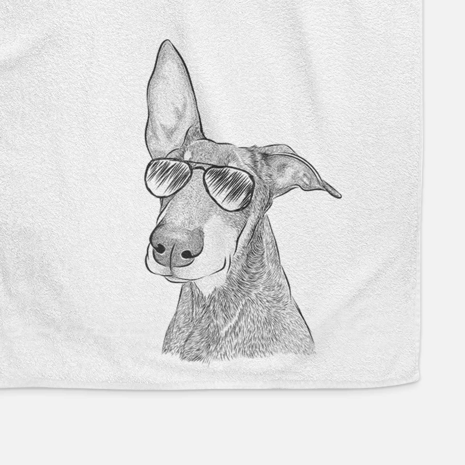 Kain the Doberman Pinscher Decorative Hand Towel