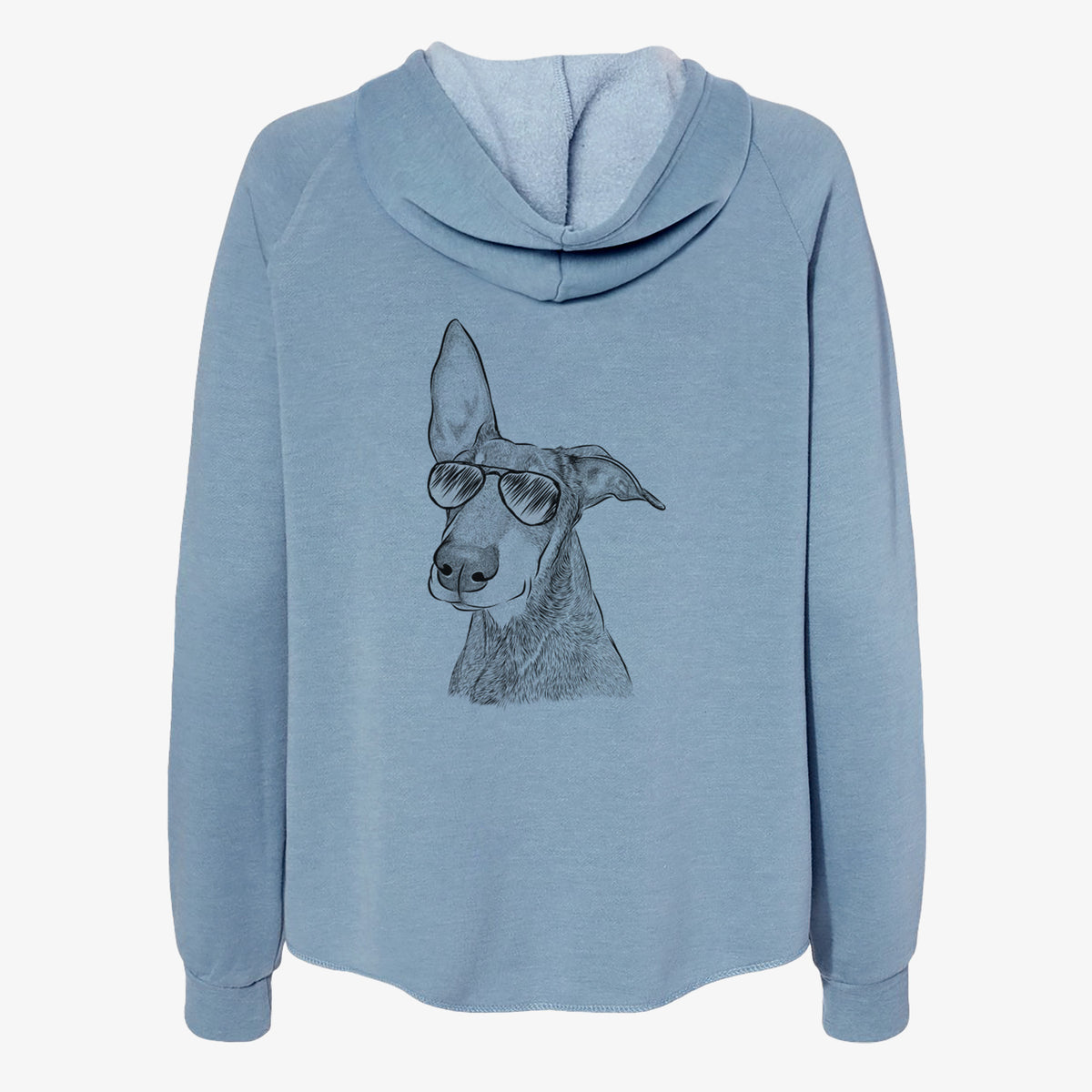 Kain the Doberman Pinscher - Women's Cali Wave Zip-Up Sweatshirt