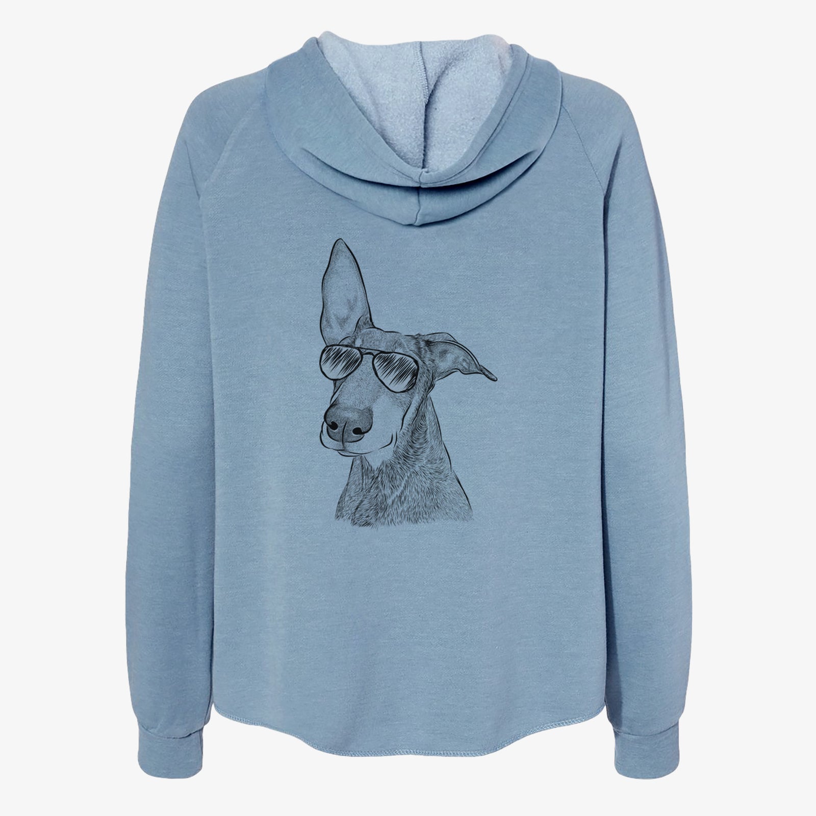 Kain the Doberman Pinscher - Women's Cali Wave Zip-Up Sweatshirt