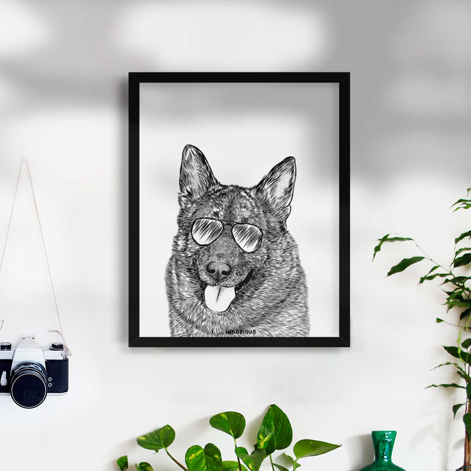 Kasia the Norwegian Elkhound Art Print