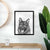 Kasia the Norwegian Elkhound Art Print