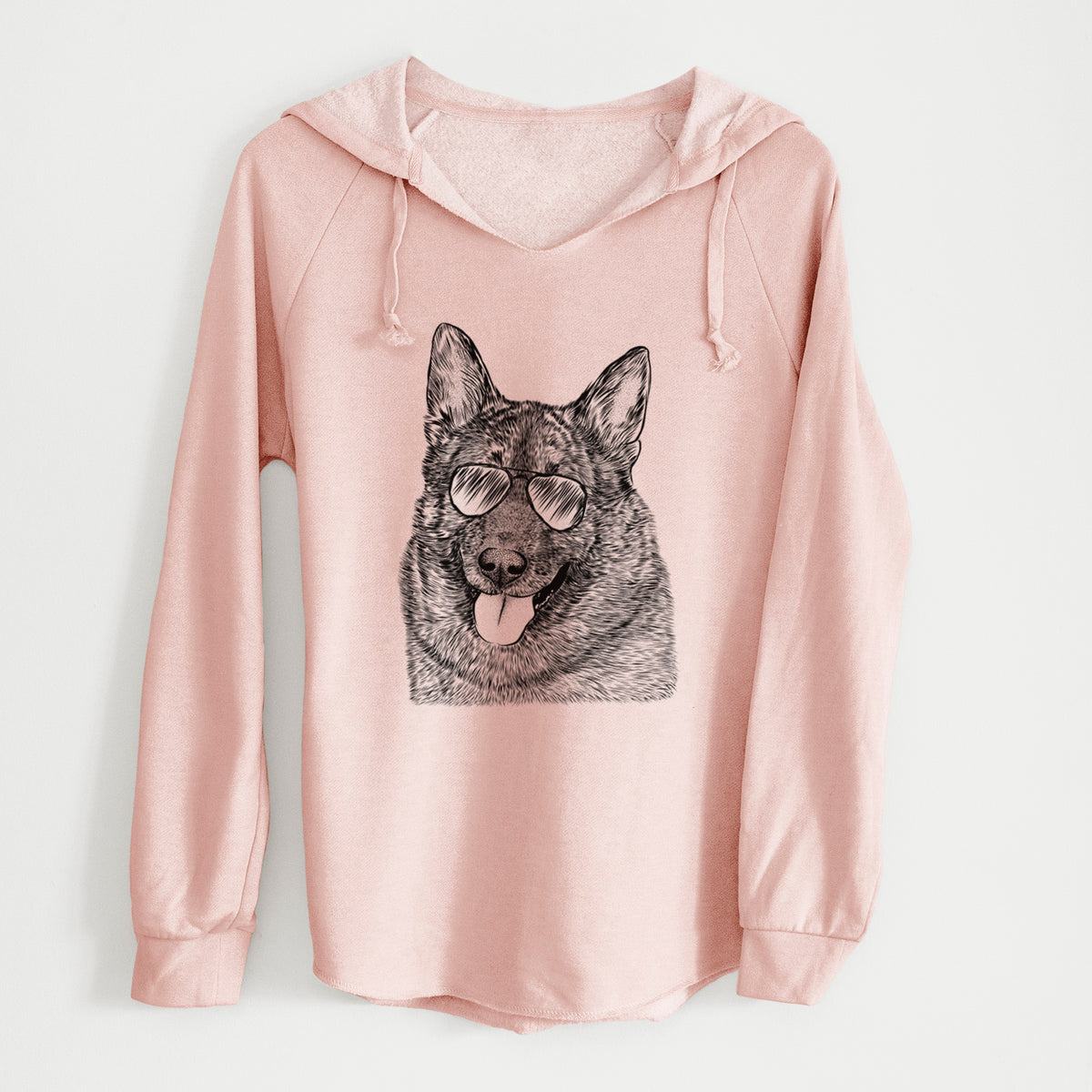 Aviator Kasia the Norwegian Elkhound - Cali Wave Hooded Sweatshirt