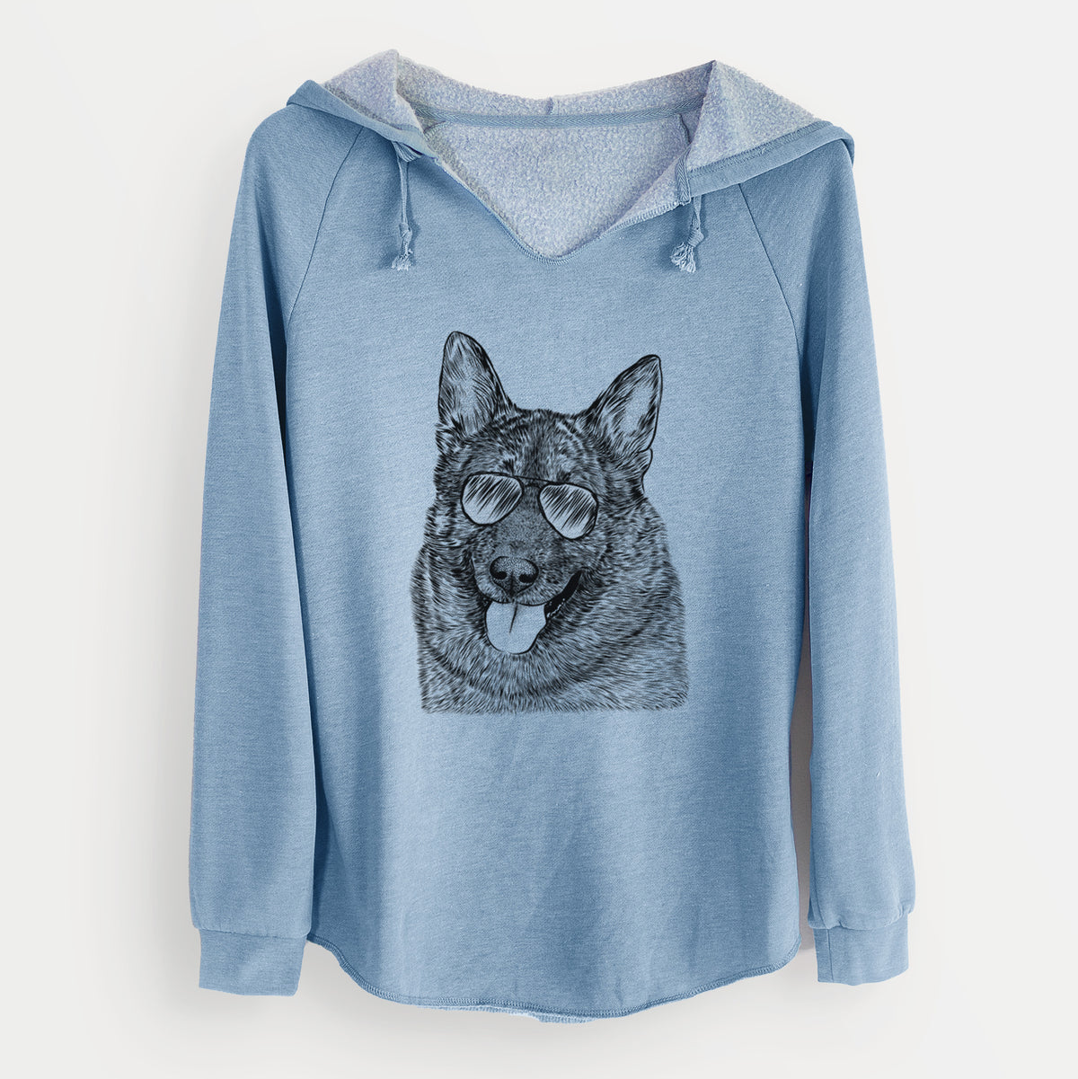 Aviator Kasia the Norwegian Elkhound - Cali Wave Hooded Sweatshirt