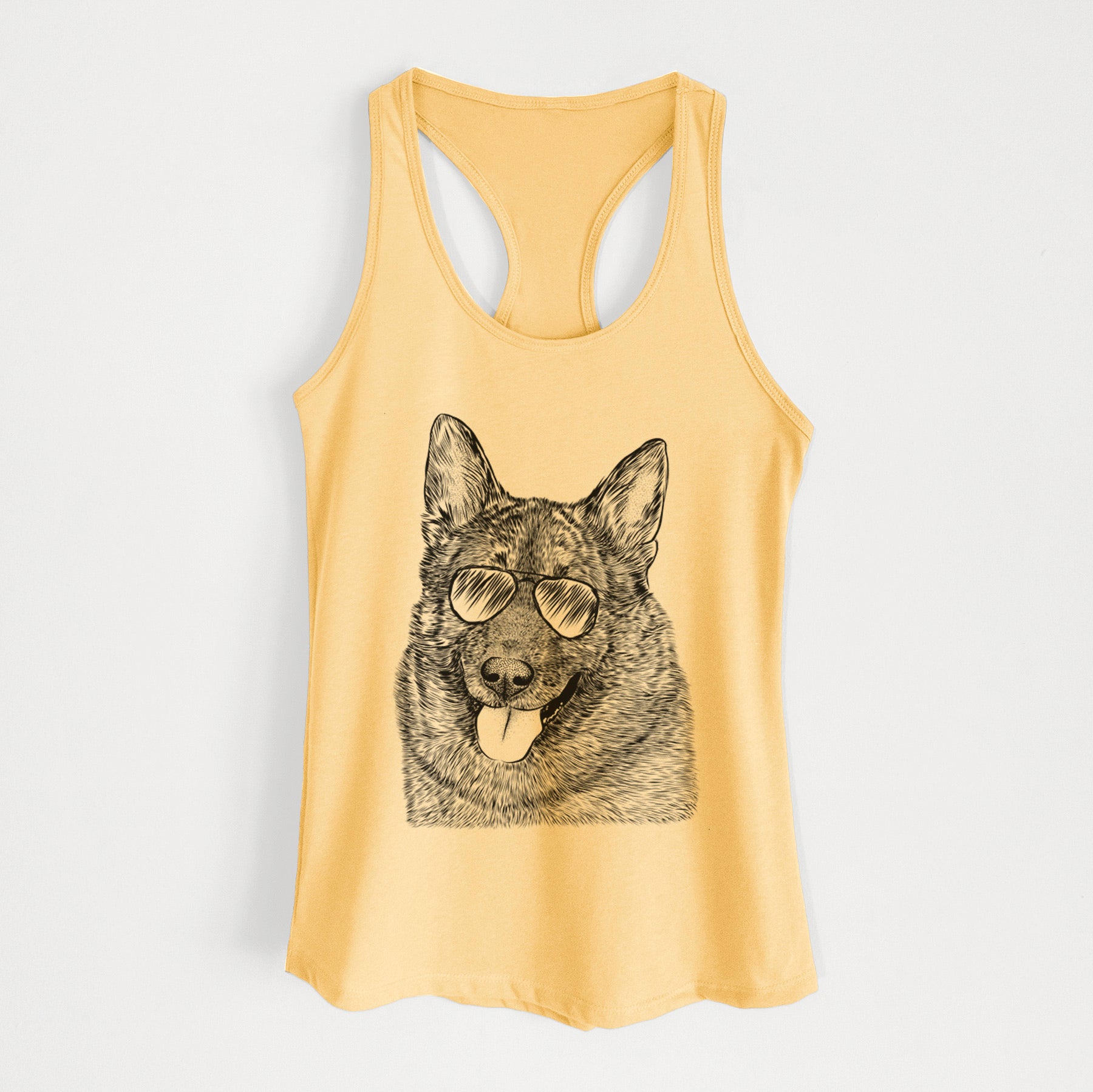 Kasia the Norwegian Elkhound - Women's Racerback Tanktop