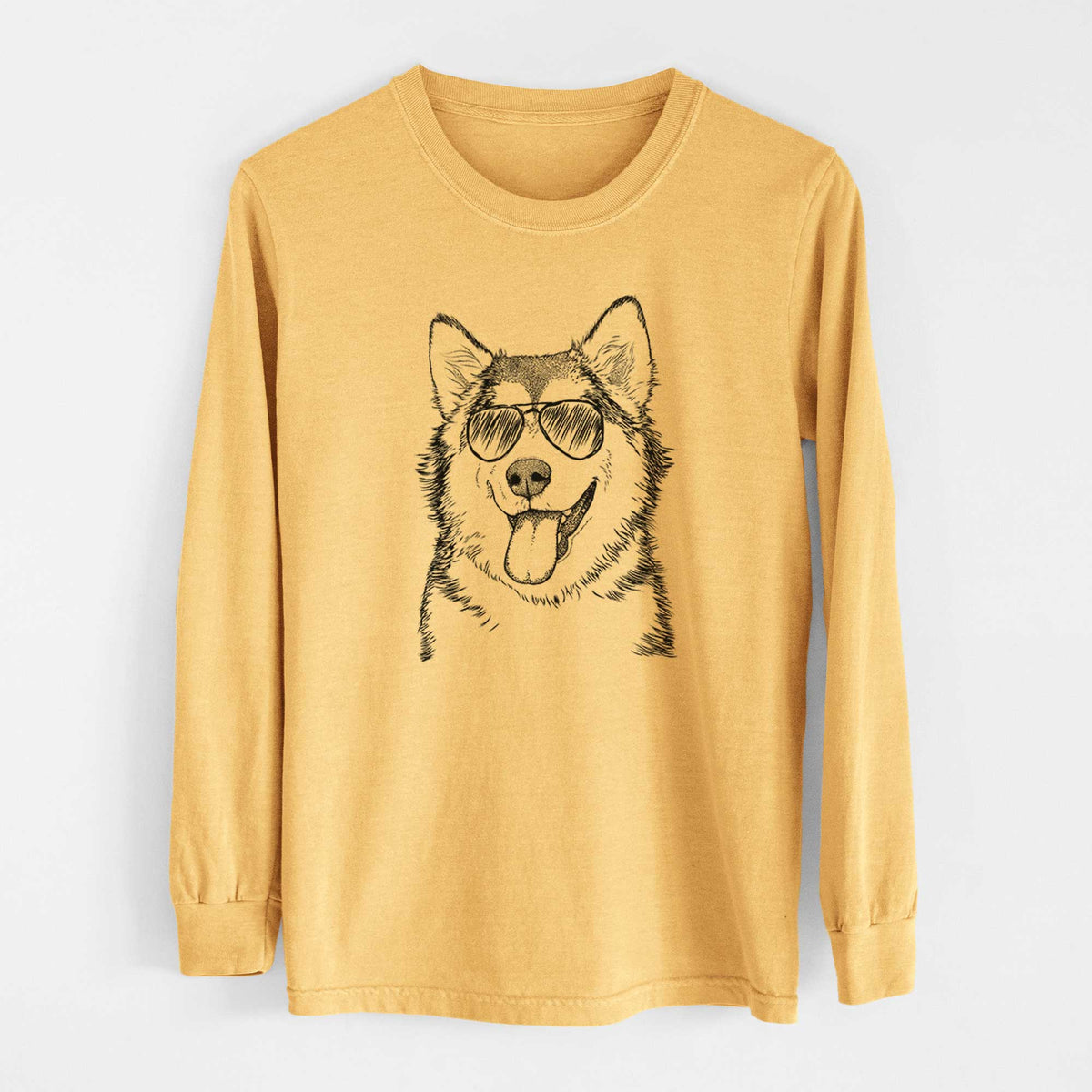 Aviators Kaskae the Alaskan Malamute - Heavyweight 100% Cotton Long Sleeve