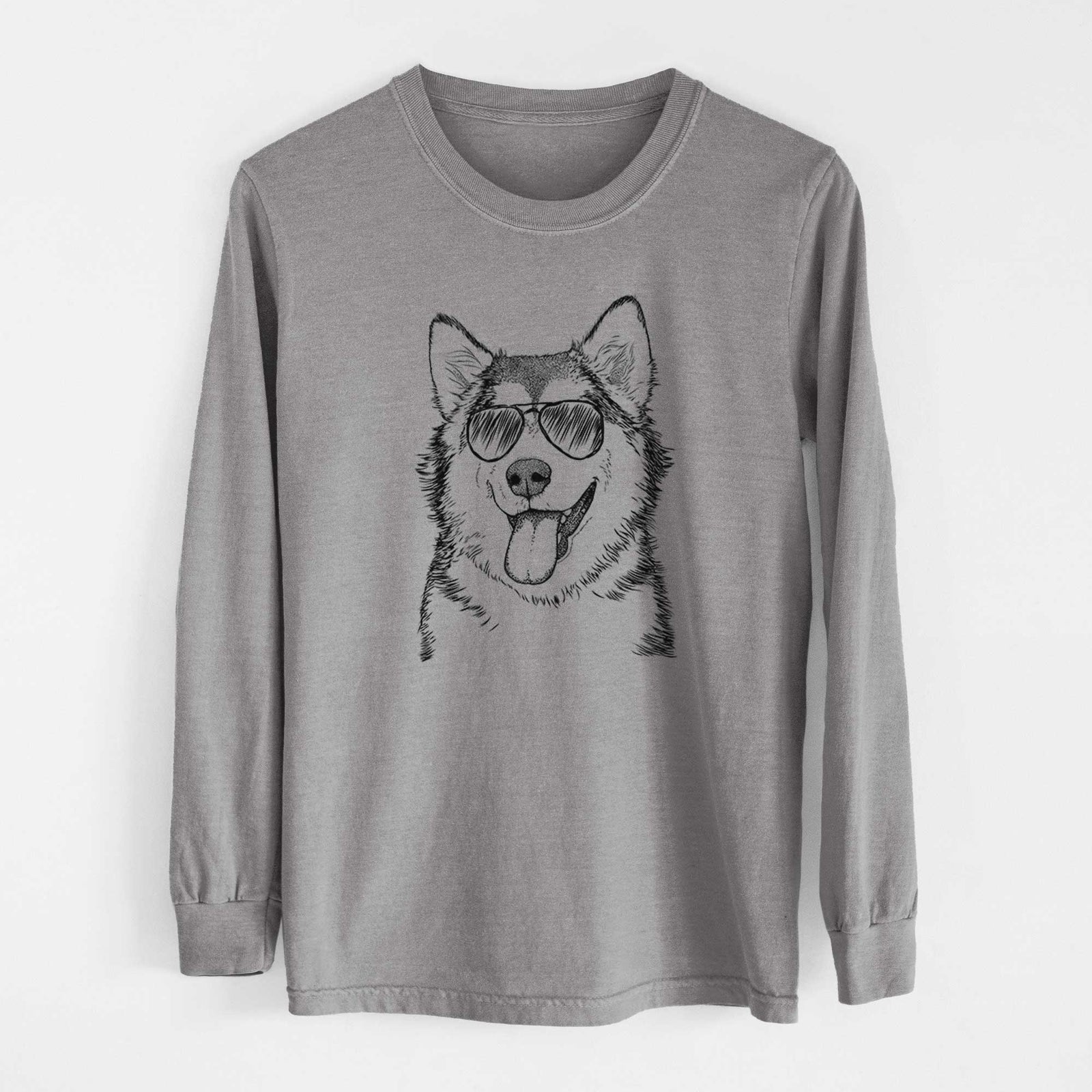 Aviators Kaskae the Alaskan Malamute - Heavyweight 100% Cotton Long Sleeve