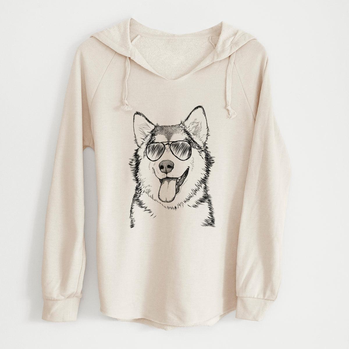 Aviator Kaskae the Alaskan Malamute - Cali Wave Hooded Sweatshirt