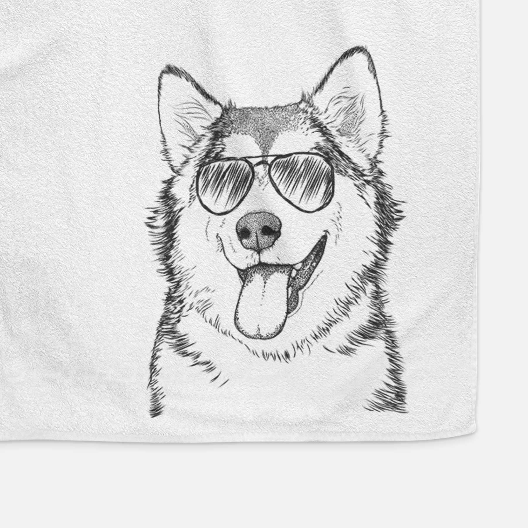 Kaskae the Alaskan Malamute Decorative Hand Towel