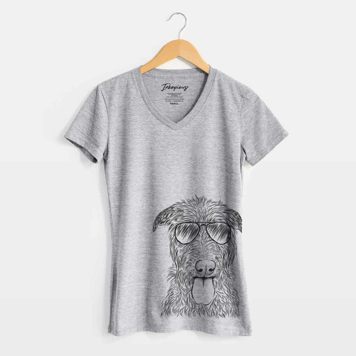 Aviator Keeva the Irish Wolfhound - Women&#39;s V-neck Shirt
