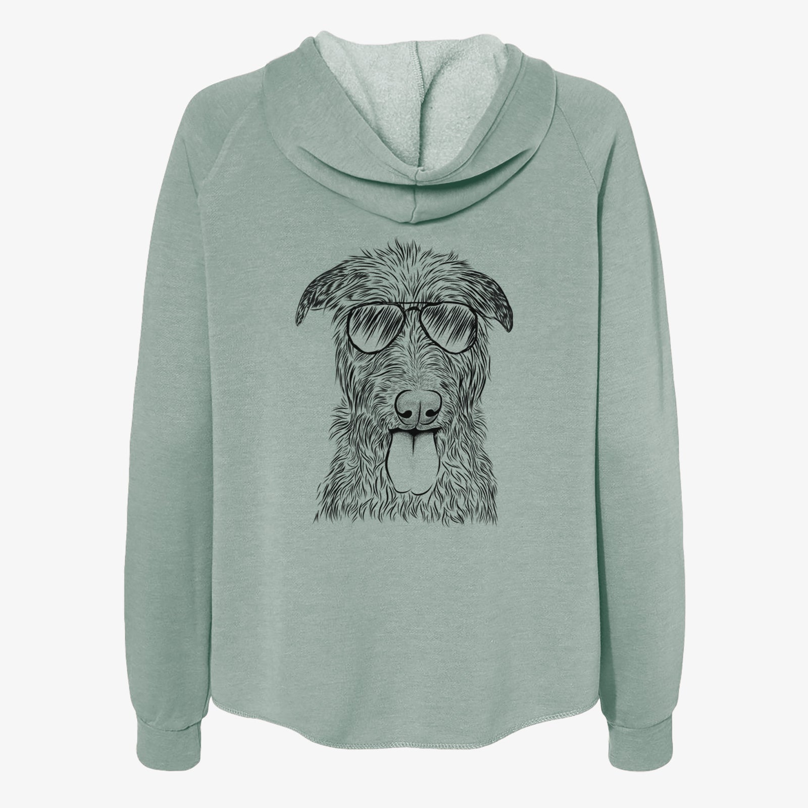 Keeva the Irish Wolfhound - Women's Cali Wave Zip-Up Sweatshirt