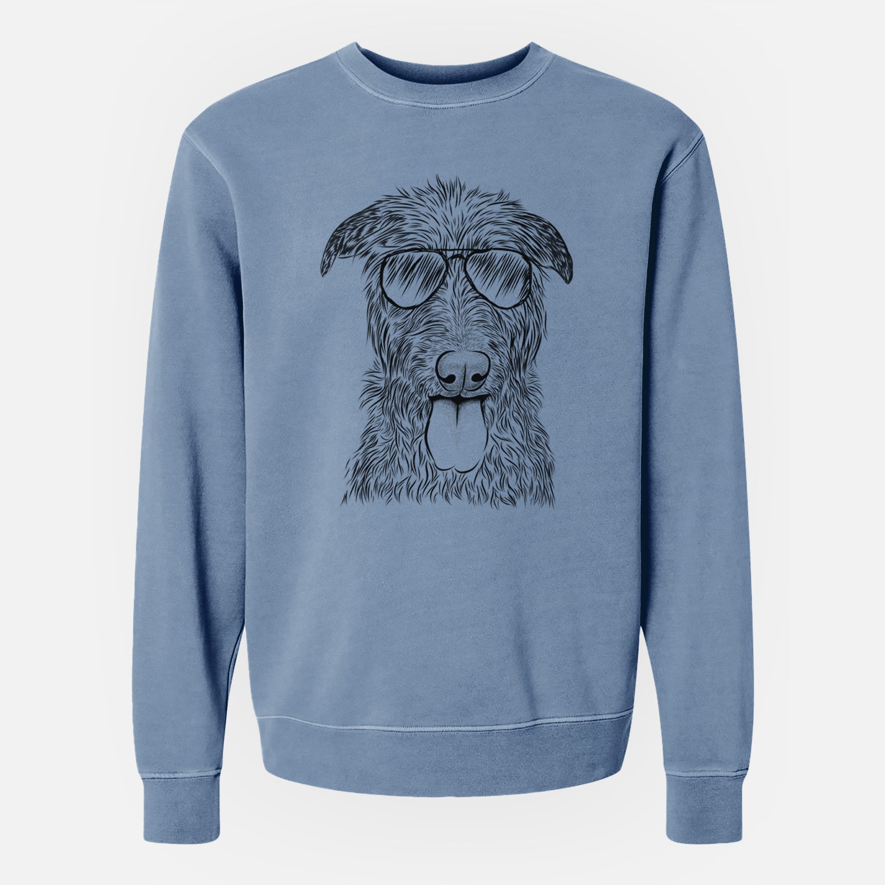 Aviator Keeva the Irish Wolfhound - Unisex Pigment Dyed Crew Sweatshirt