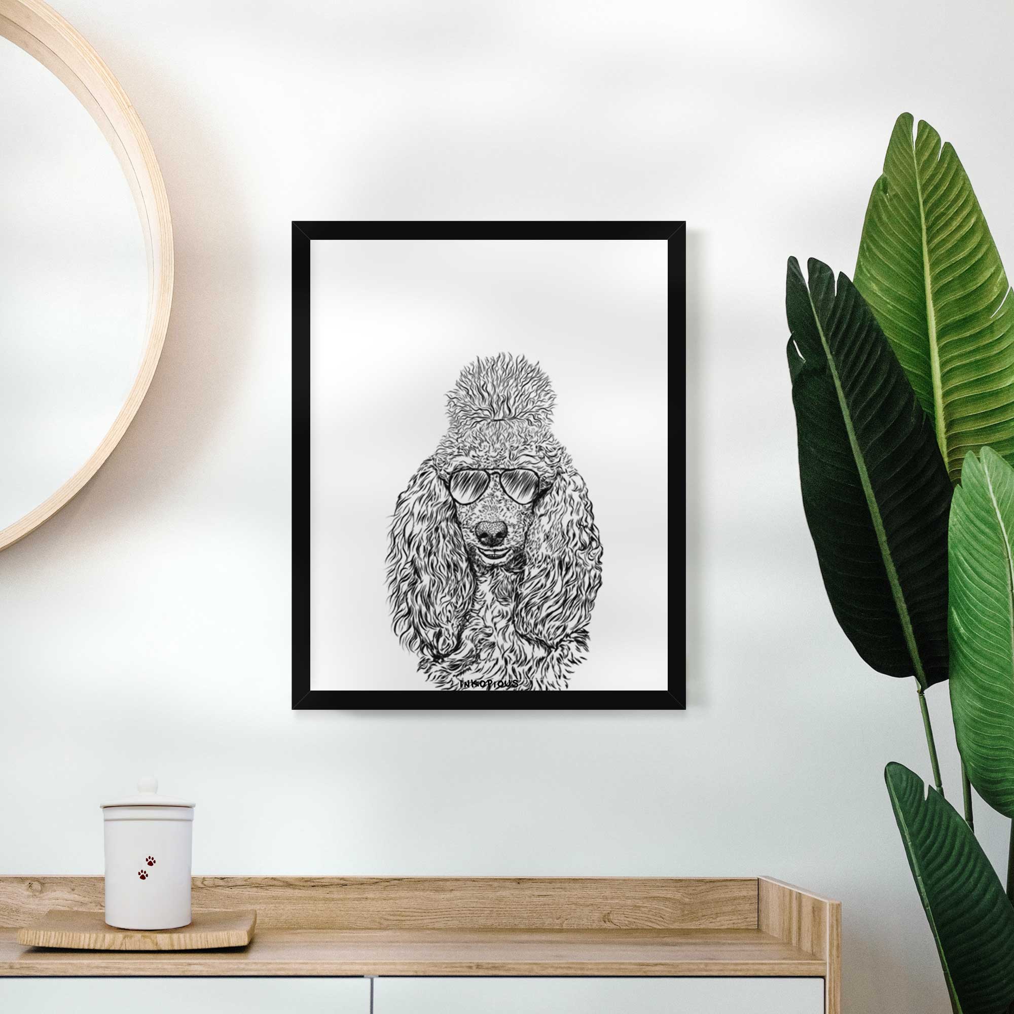 Kenna the Standard Poodle Art Print