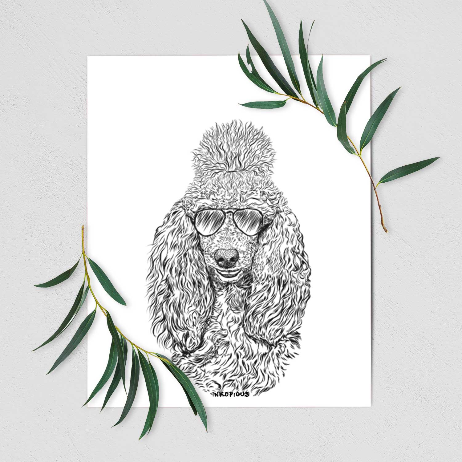 Kenna the Standard Poodle Art Print