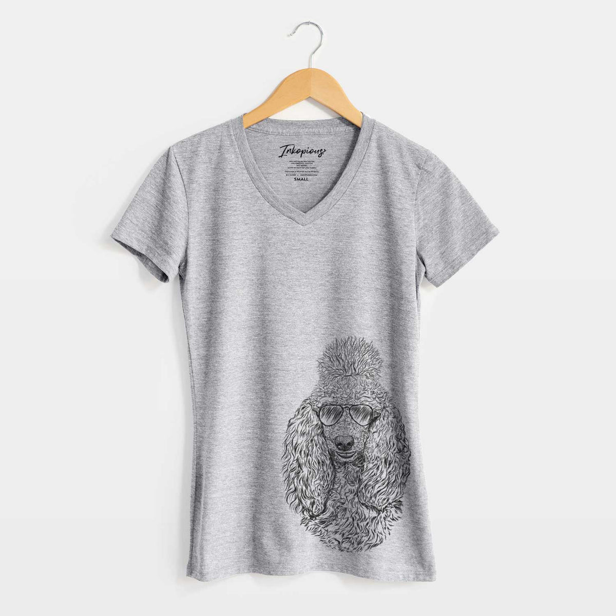 Aviator Kenna the Standard Poodle - Women&#39;s V-neck Shirt