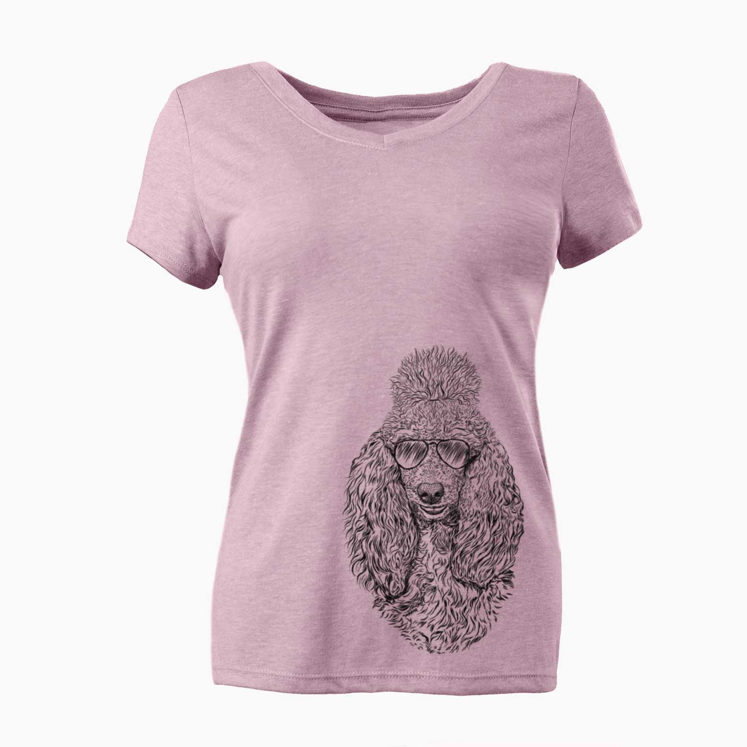 Aviator Kenna the Standard Poodle - Women's V-neck Shirt