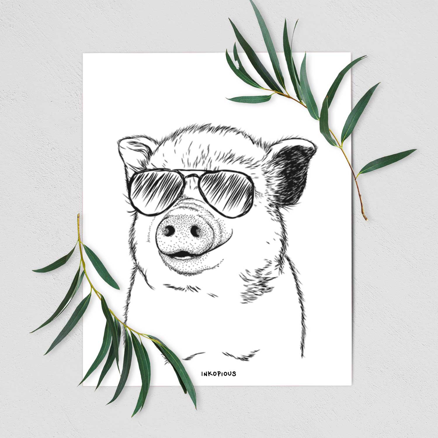 Kevin the Spotted Pig Art Print