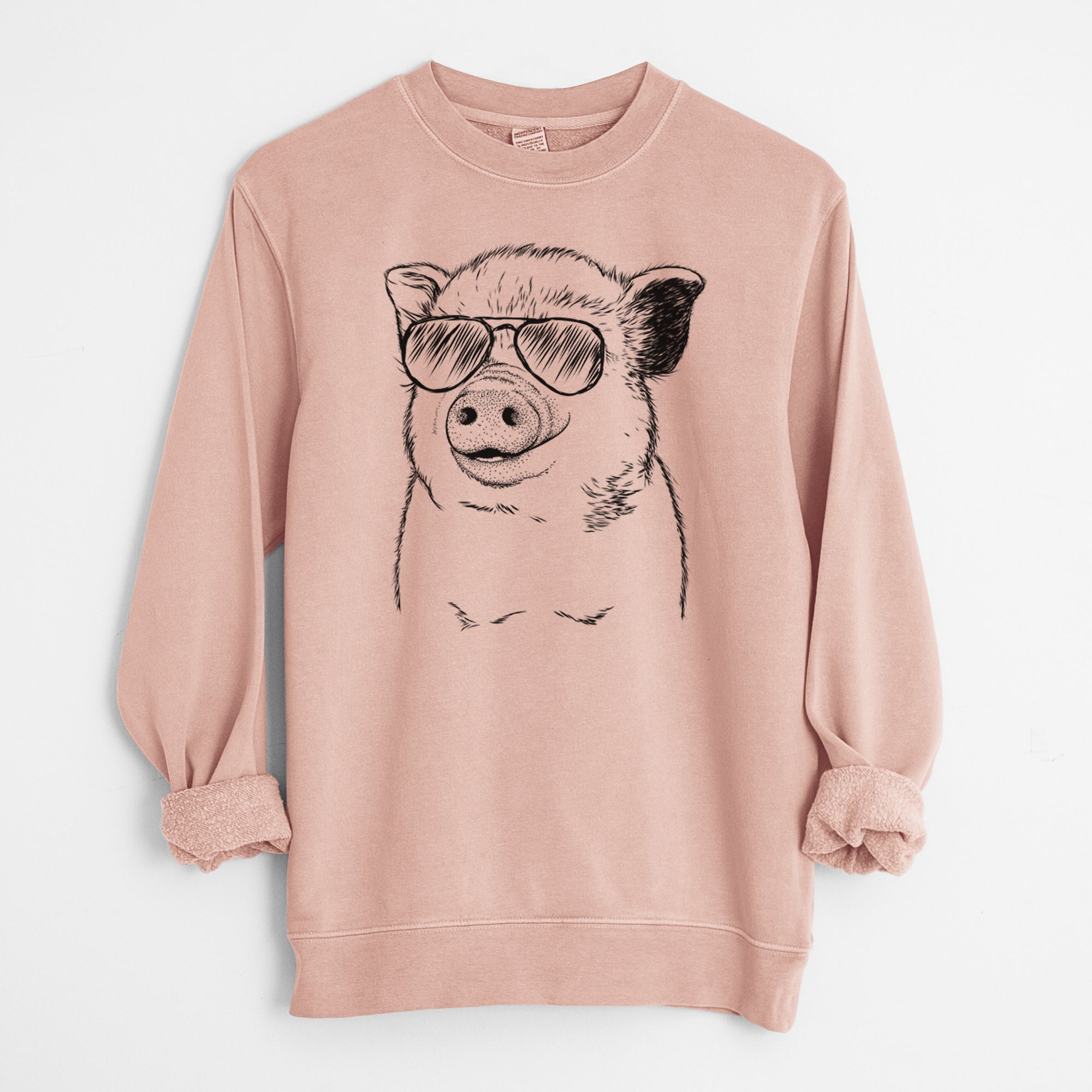 Aviator Kevin the Spotted Pig - Unisex Pigment Dyed Crew Sweatshirt