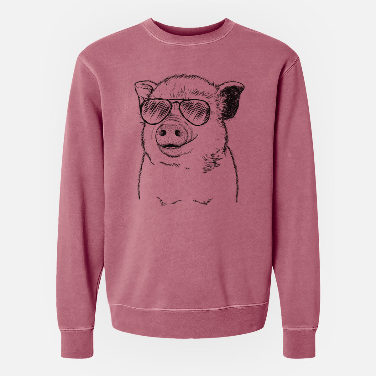 Aviator Kevin the Spotted Pig - Unisex Pigment Dyed Crew Sweatshirt