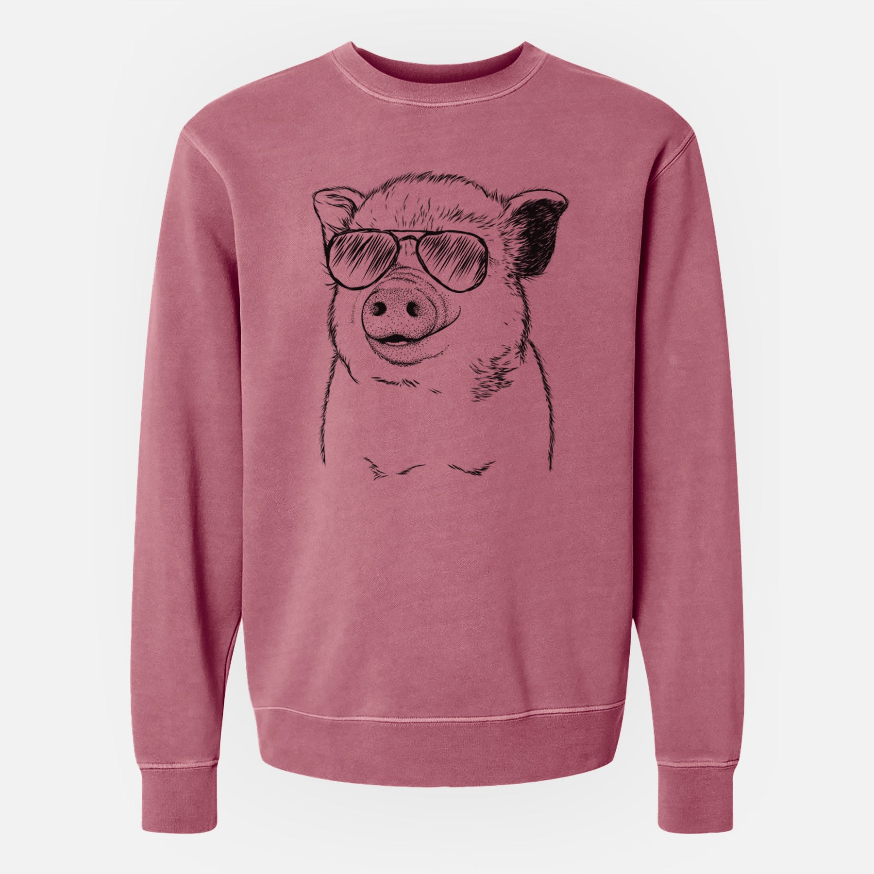 Aviator Kevin the Spotted Pig - Unisex Pigment Dyed Crew Sweatshirt