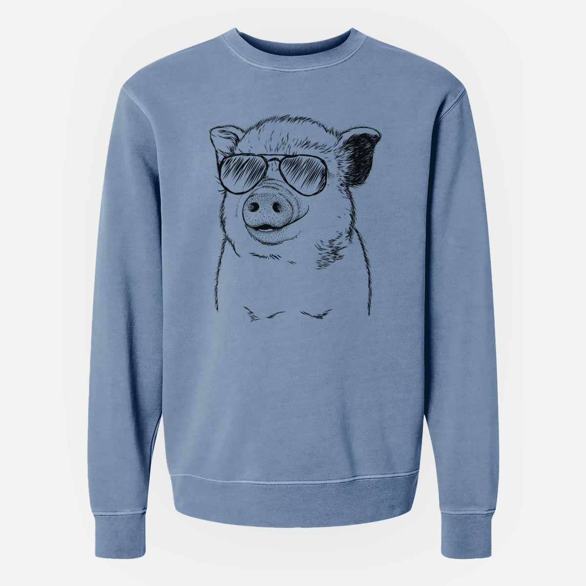 Aviator Kevin the Spotted Pig - Unisex Pigment Dyed Crew Sweatshirt