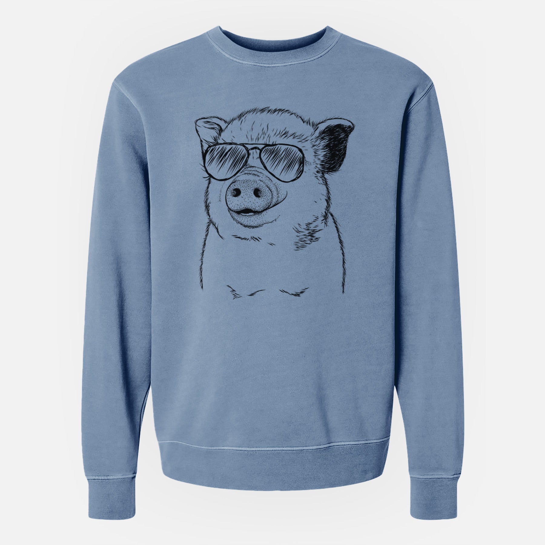 Aviator Kevin the Spotted Pig - Unisex Pigment Dyed Crew Sweatshirt