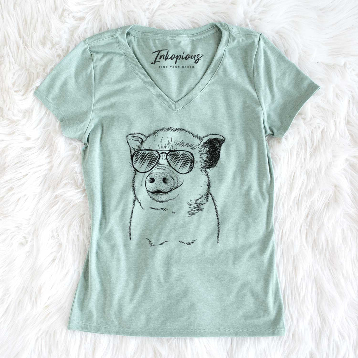 Aviator Kevin the Spotted Pig - Women's V-neck Shirt